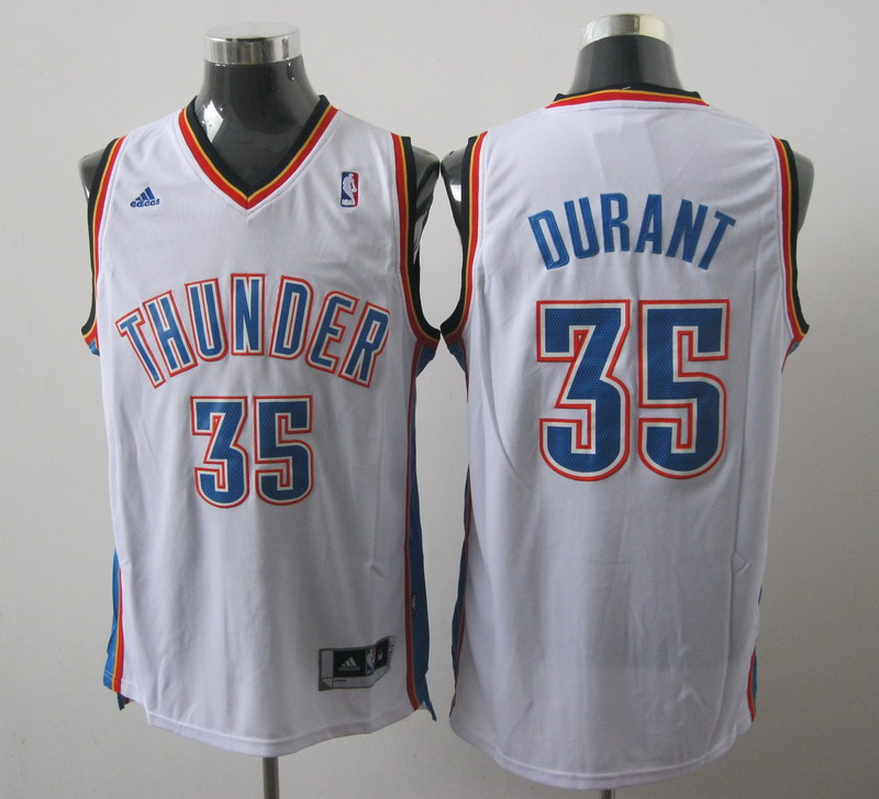 NBA Oklahoma City Thunder 35 Kevin Durant Swingman White Jersey